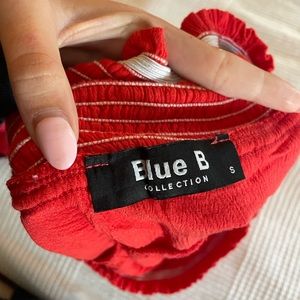 Orange-Red ruffle skort